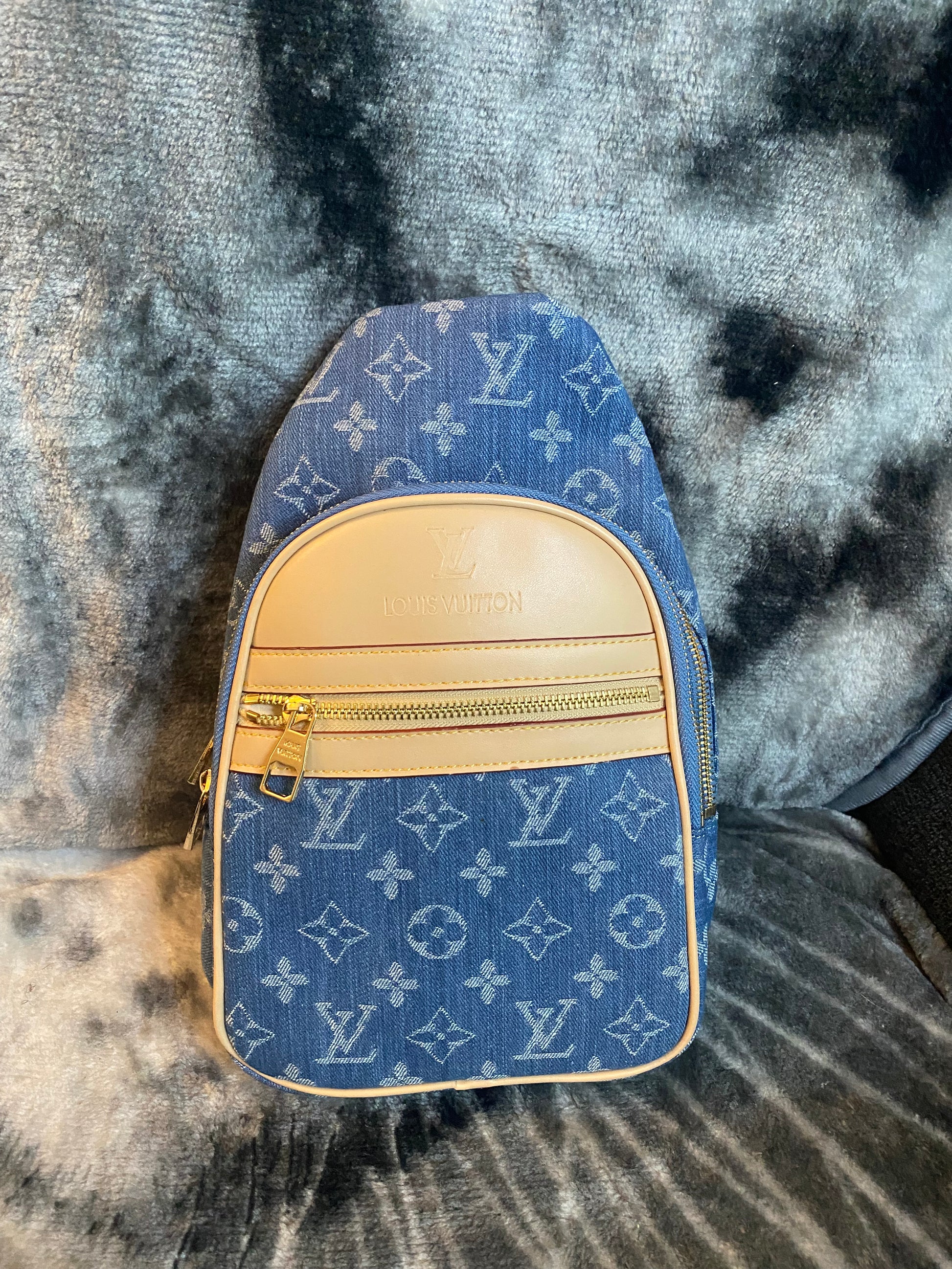LV Crossbody Chest Bag - Denim