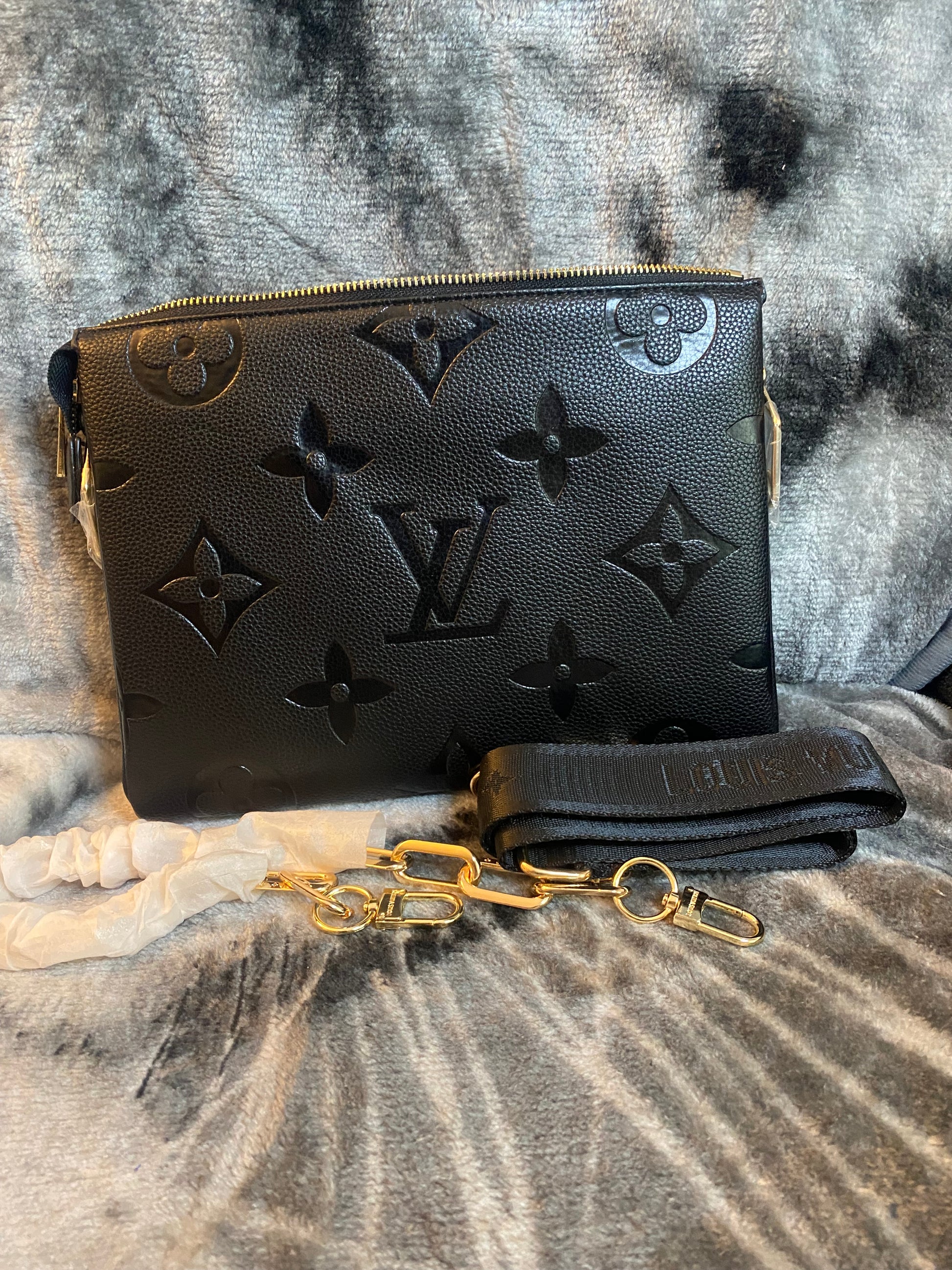 LV Coussin - Black Embross