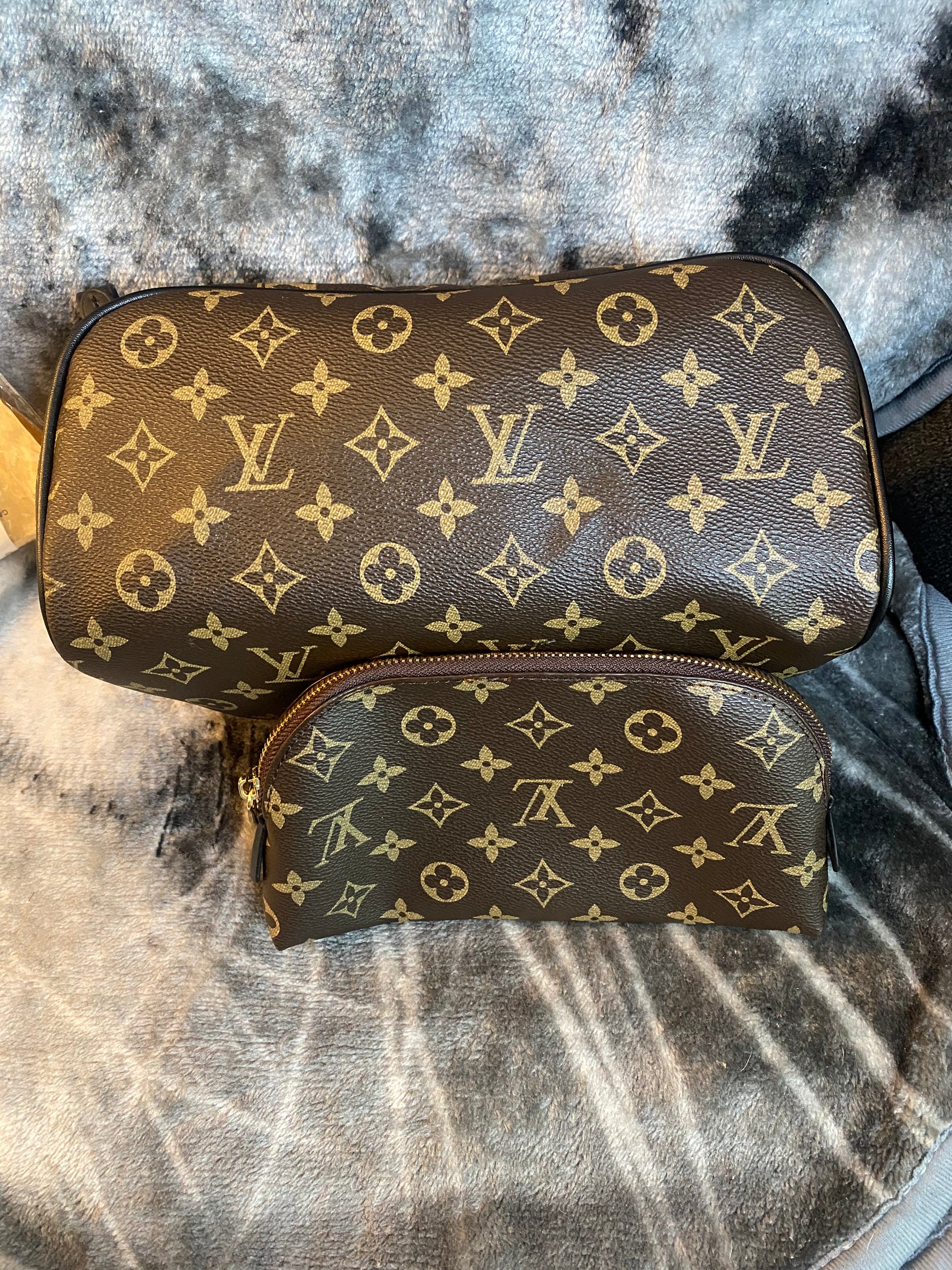 LV 2 PC Travel/Toiletry Bag Set
