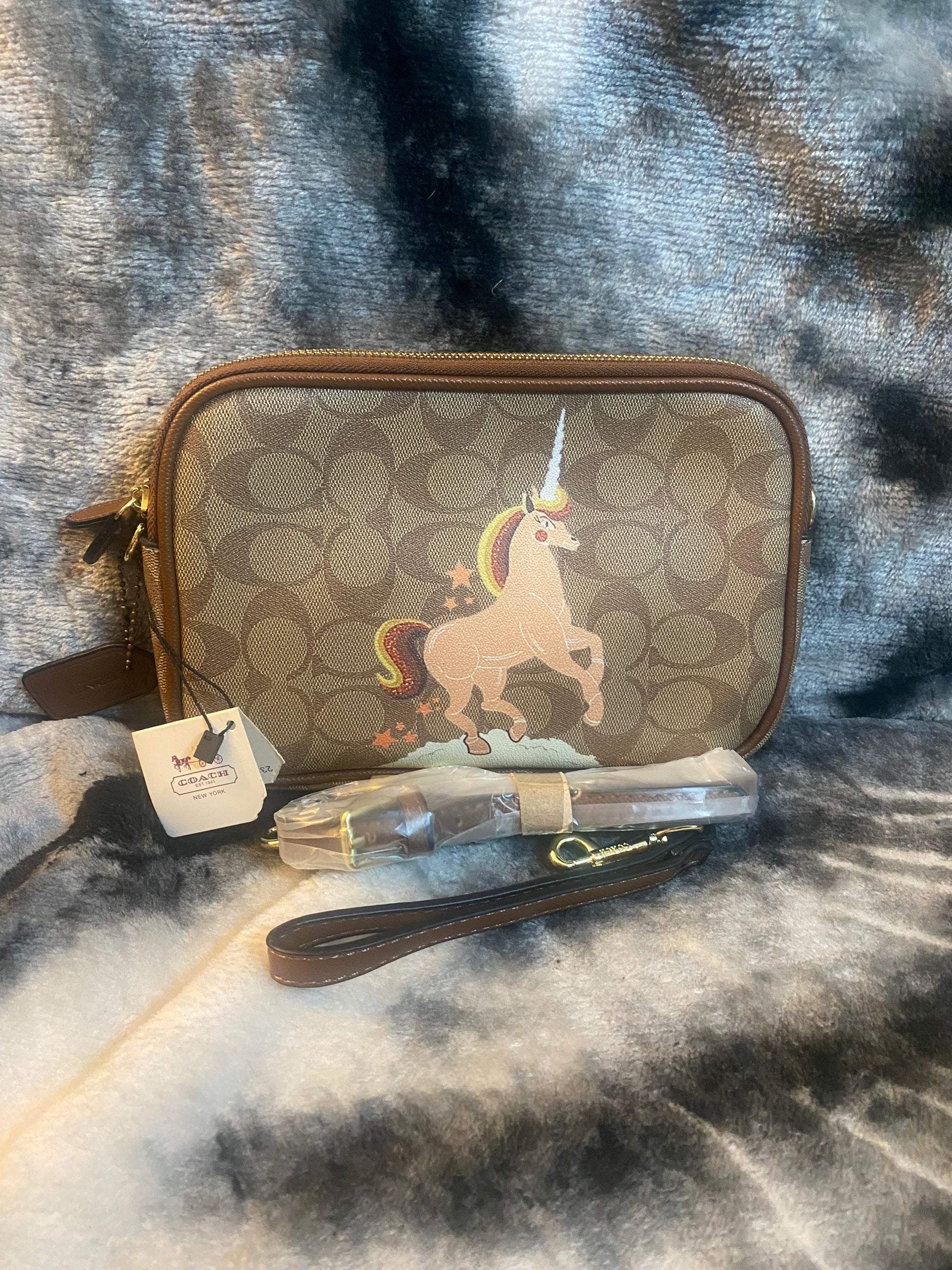 Coach- Double Zipper Unicorn
