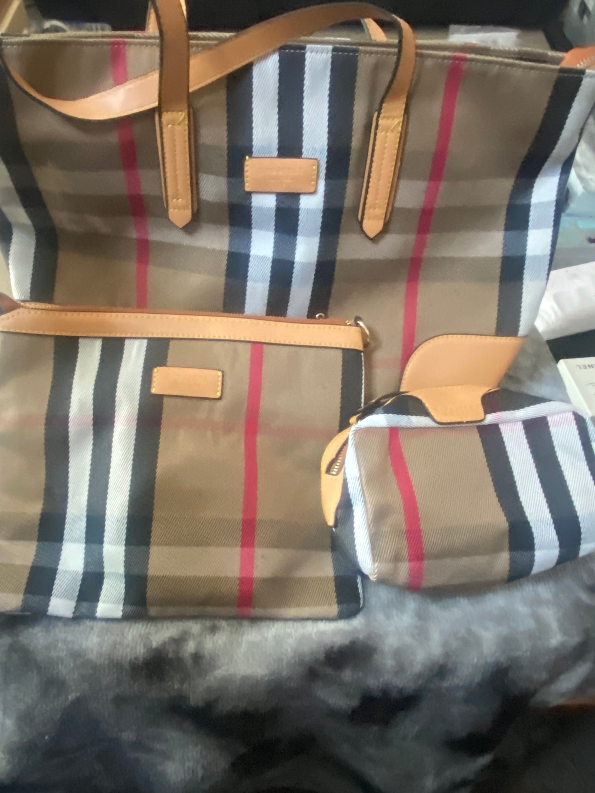 3 pc Burberry Totes