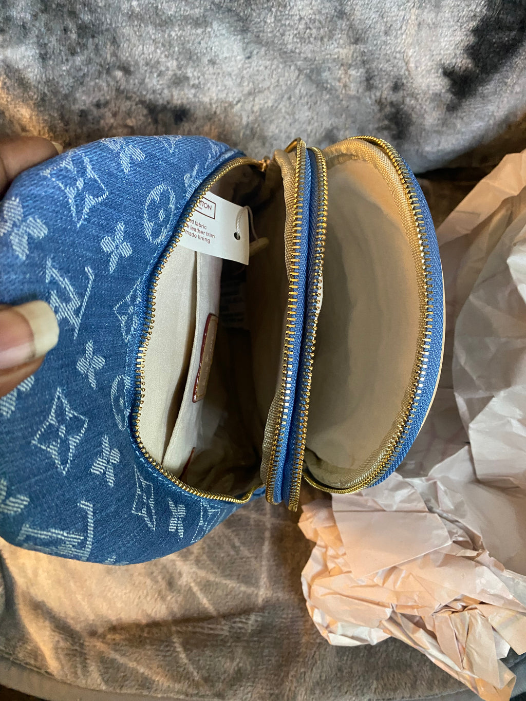 LV Crossbody Chest Bag - Denim