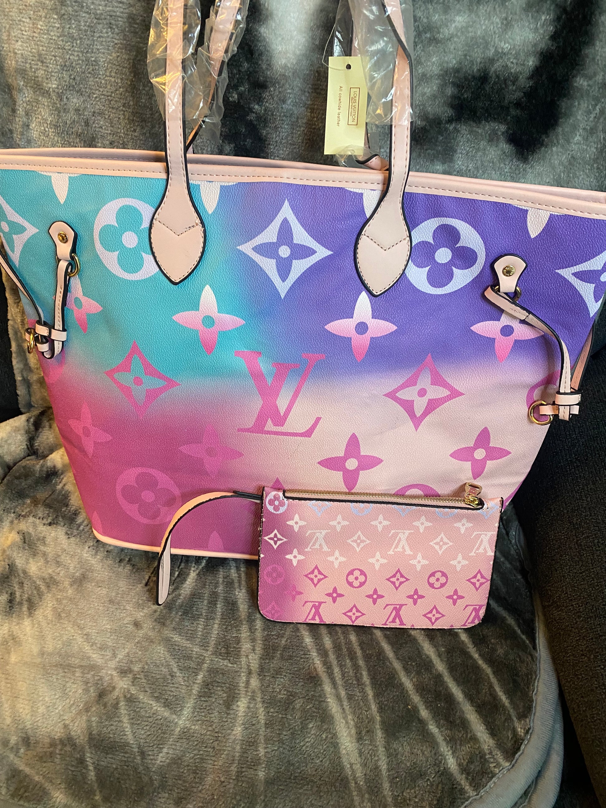 LV Colorful Neverful - Pink/Blue