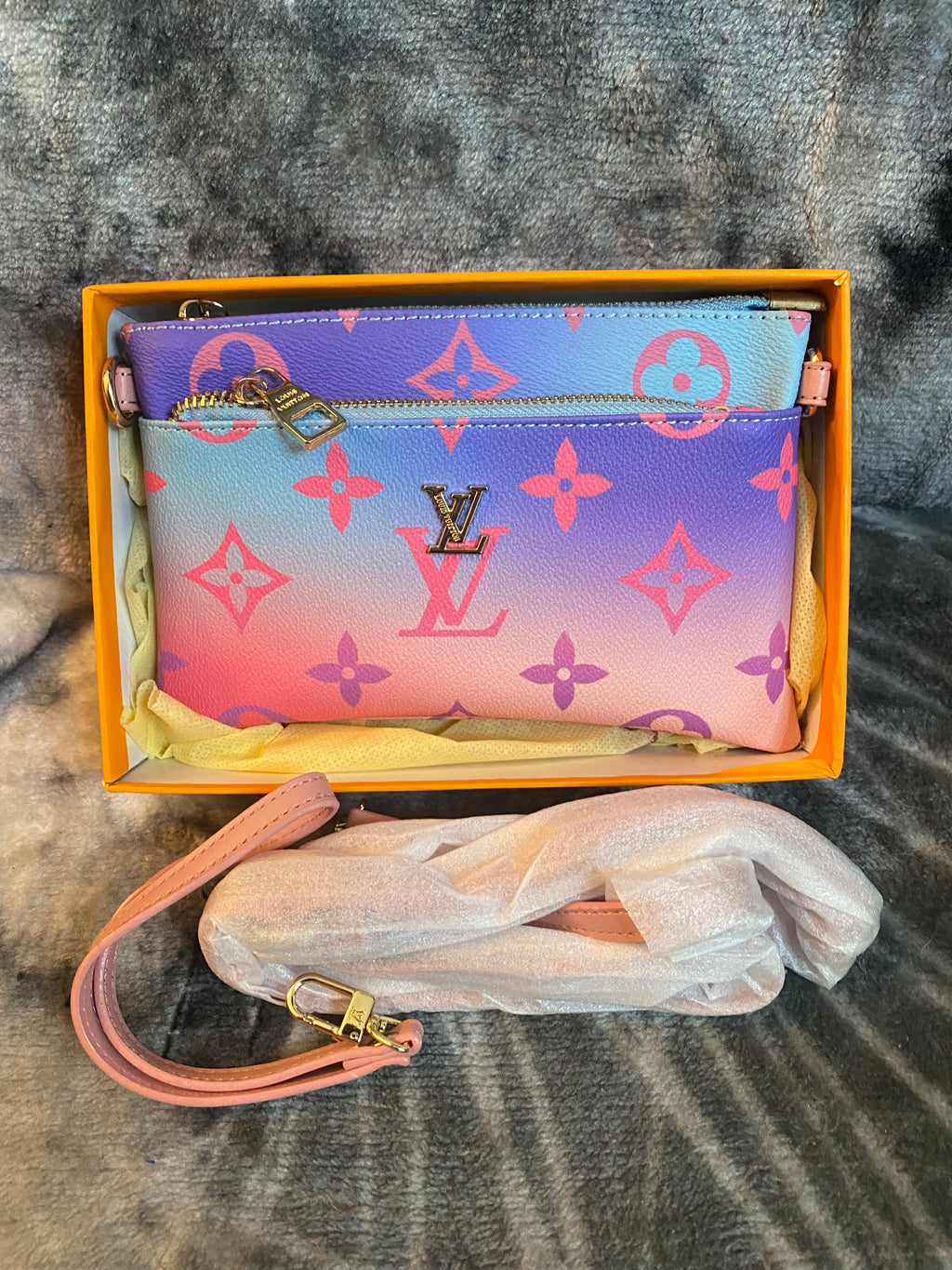 LV Crossbody Bag - Pink/Purple