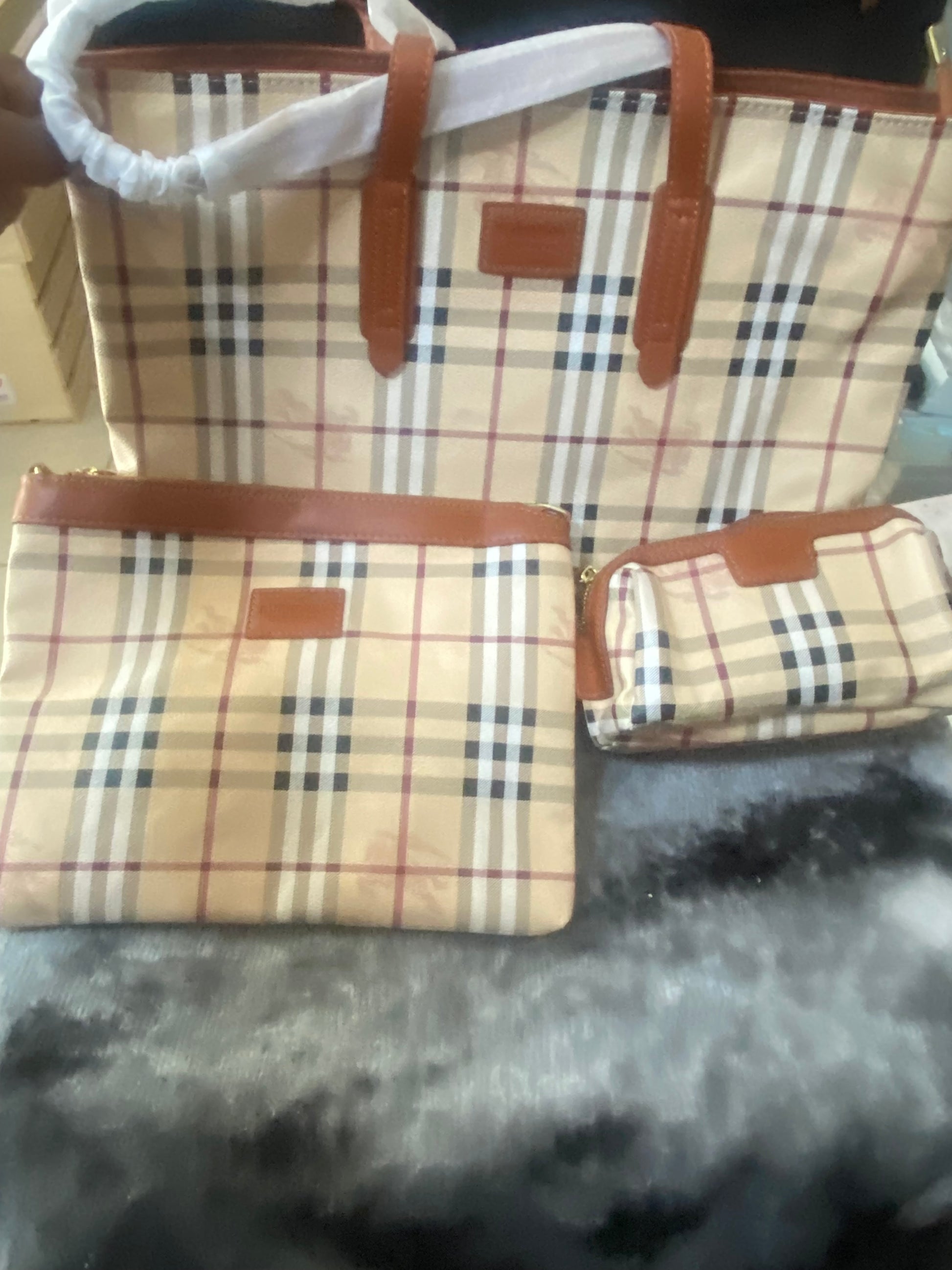 3 pc Burberry Totes