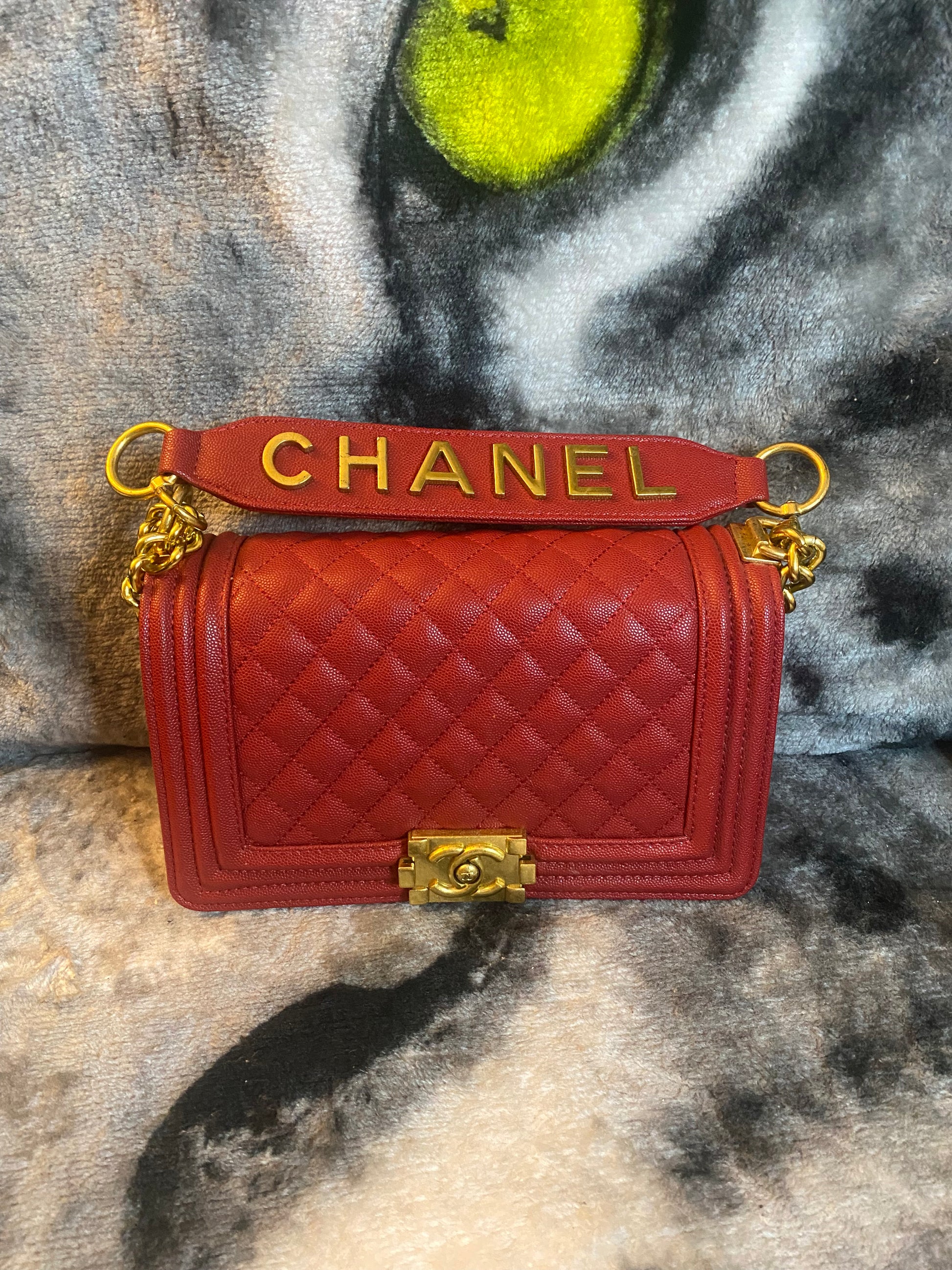 Chanel Quilted Boy Flap Shoulder Handbag
